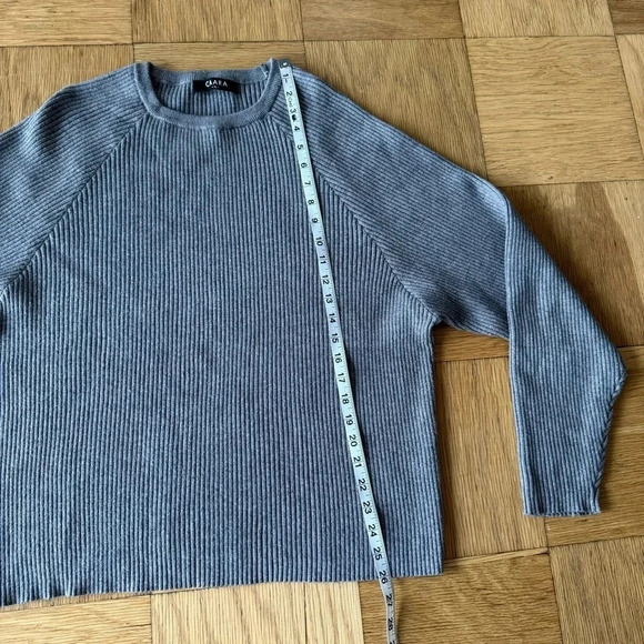 Women's Blue Crew Neck Sweater - Picture 8 of 8